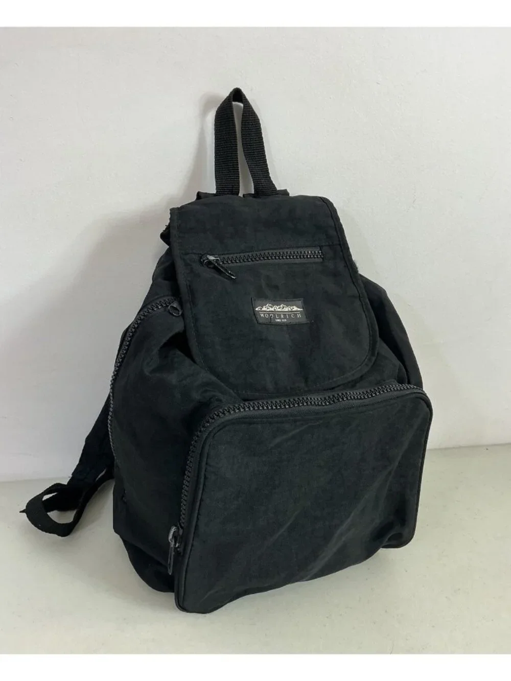 Vintage Woolrich Backpack Black Nylon Bag